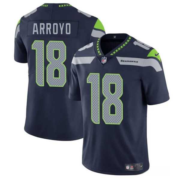 Men & Women & Youth Seattle Seahawks #18 Elijah Arroyo Navy 2025 Draft Vapor Limited Stitched Jersey->seattle seahawks->NFL Jersey